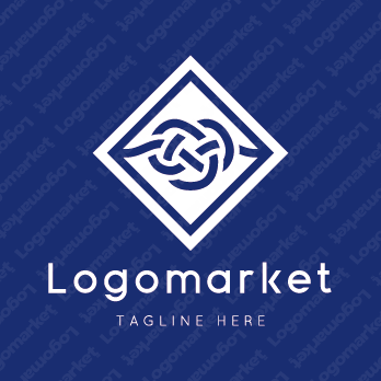 水引と菱形と和風のロゴ