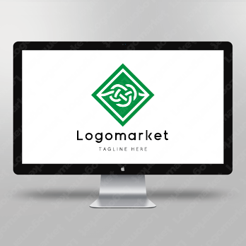 水引と菱形と和風のロゴ