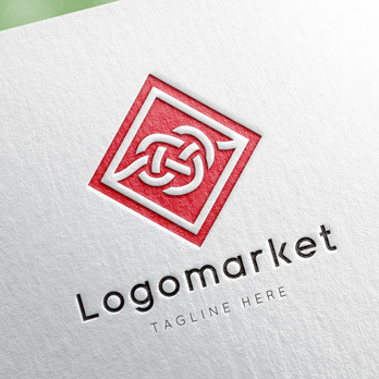 水引と菱形と和風のロゴ