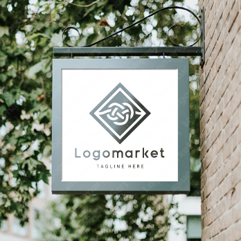 水引と菱形と和風のロゴ