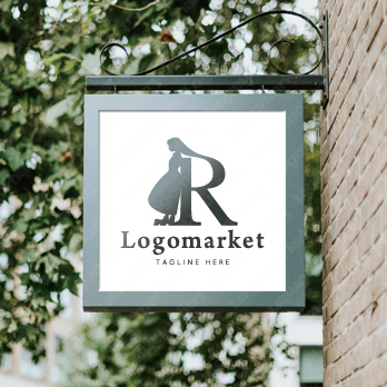 Rと人と女性のロゴ