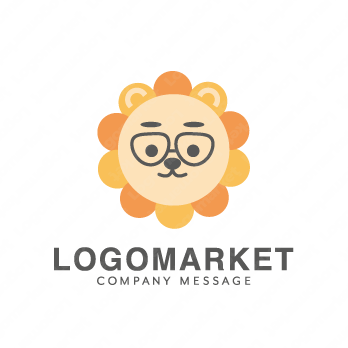ライオンと医師とメガネのロゴ