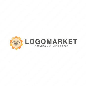 ライオンと医師とメガネのロゴ