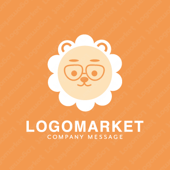 ライオンと医師とメガネのロゴ