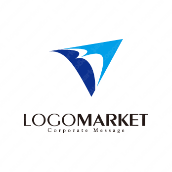 紙飛行機と挑戦とMのロゴ