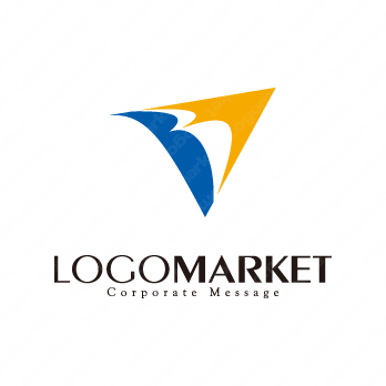 紙飛行機と挑戦とMのロゴ