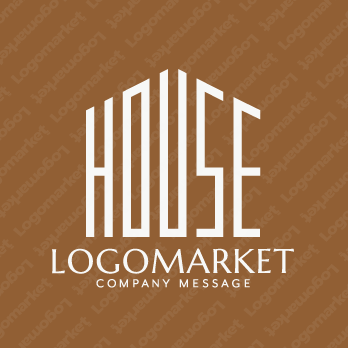 家とユニークとスタイリッシュのロゴ