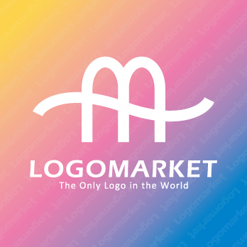 流れと変化と波のロゴ