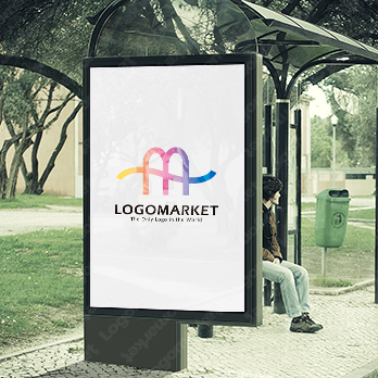 流れと変化と波のロゴ