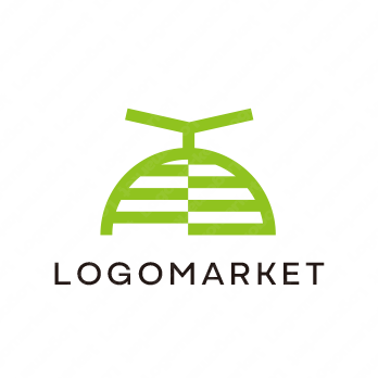 メロンと果物とフルーツのロゴ