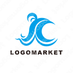  Kと波とウエーブのロゴ