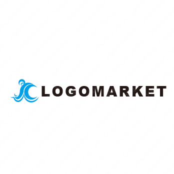  Kと波とウエーブのロゴ