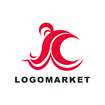  Kと波とウエーブのロゴ