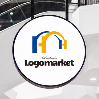 繋ぐと信頼と協力関係のロゴ