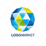 宝石と地球とダイアモンドのロゴ