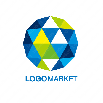 宝石と地球とダイアモンドのロゴ