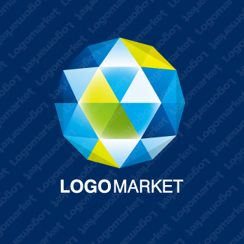 宝石と地球とダイアモンドのロゴ