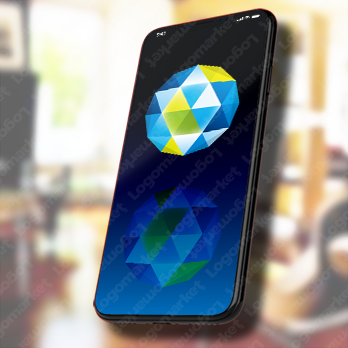 宝石と地球とダイアモンドのロゴ