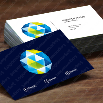 宝石と地球とダイアモンドのロゴ