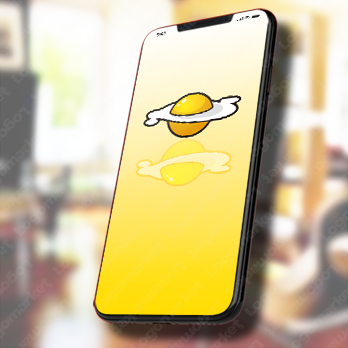 たまごと目玉焼きと宇宙のロゴ