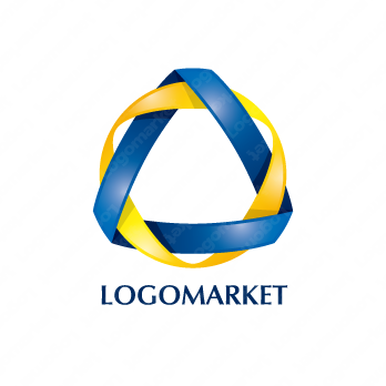 環と輪と三角のロゴ