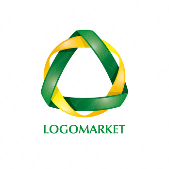 環と輪と三角のロゴ