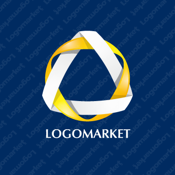 環と輪と三角のロゴ