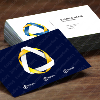 環と輪と三角のロゴ