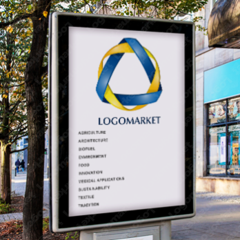 環と輪と三角のロゴ