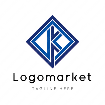 Kとkと菱形のロゴ