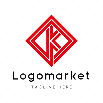 Kとkと菱形のロゴ