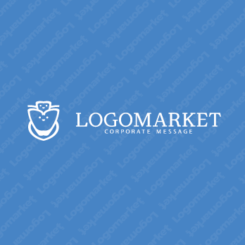 歯とクリニックとキャラクターのロゴ