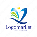 ハートと青い鳥と健やかさのロゴ