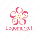 笑顔と花とコミュニケーションのロゴ