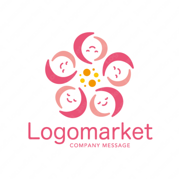 笑顔と花とコミュニケーションのロゴ