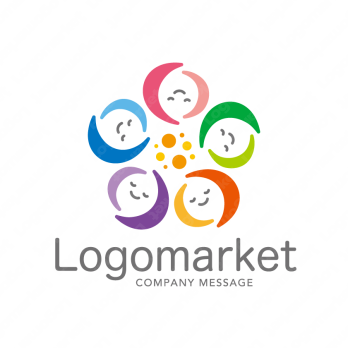 笑顔と花とコミュニケーションのロゴ