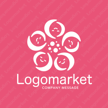 笑顔と花とコミュニケーションのロゴ