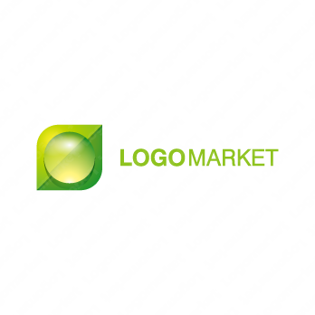 ドロップと自然と水のロゴ