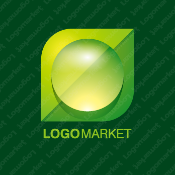 ドロップと自然と水のロゴ