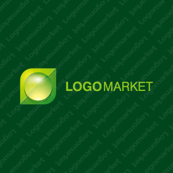 ドロップと自然と水のロゴ