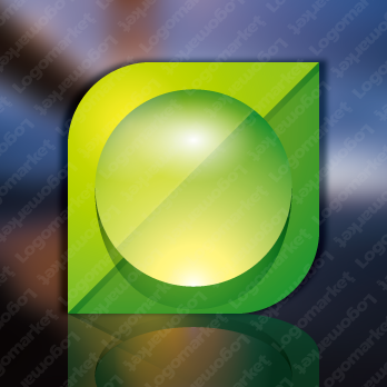 ドロップと自然と水のロゴ