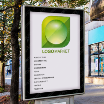 ドロップと自然と水のロゴ