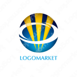 リングと上昇と輝きのロゴ