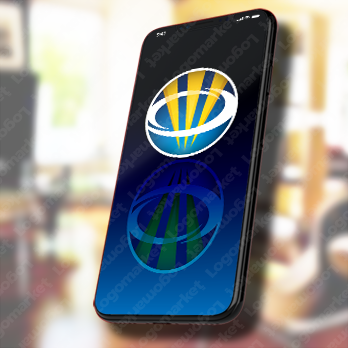 リングと上昇と輝きのロゴ