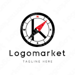 Kと方位磁石とコンパスのロゴ