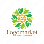 ひまわりと健やかと生命力のロゴ