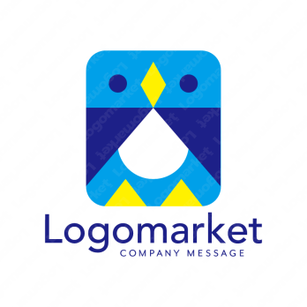 ペンギンとユニークと親しみやすいのロゴ