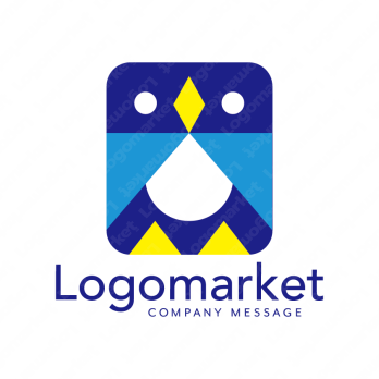 ペンギンとユニークと親しみやすいのロゴ