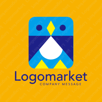 ペンギンとユニークと親しみやすいのロゴ