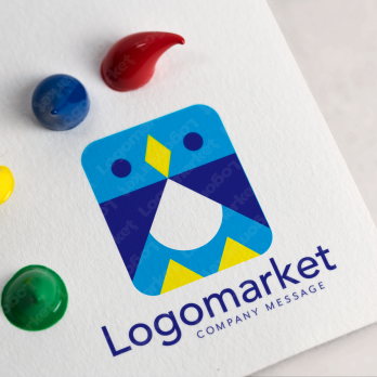 ペンギンとユニークと親しみやすいのロゴ